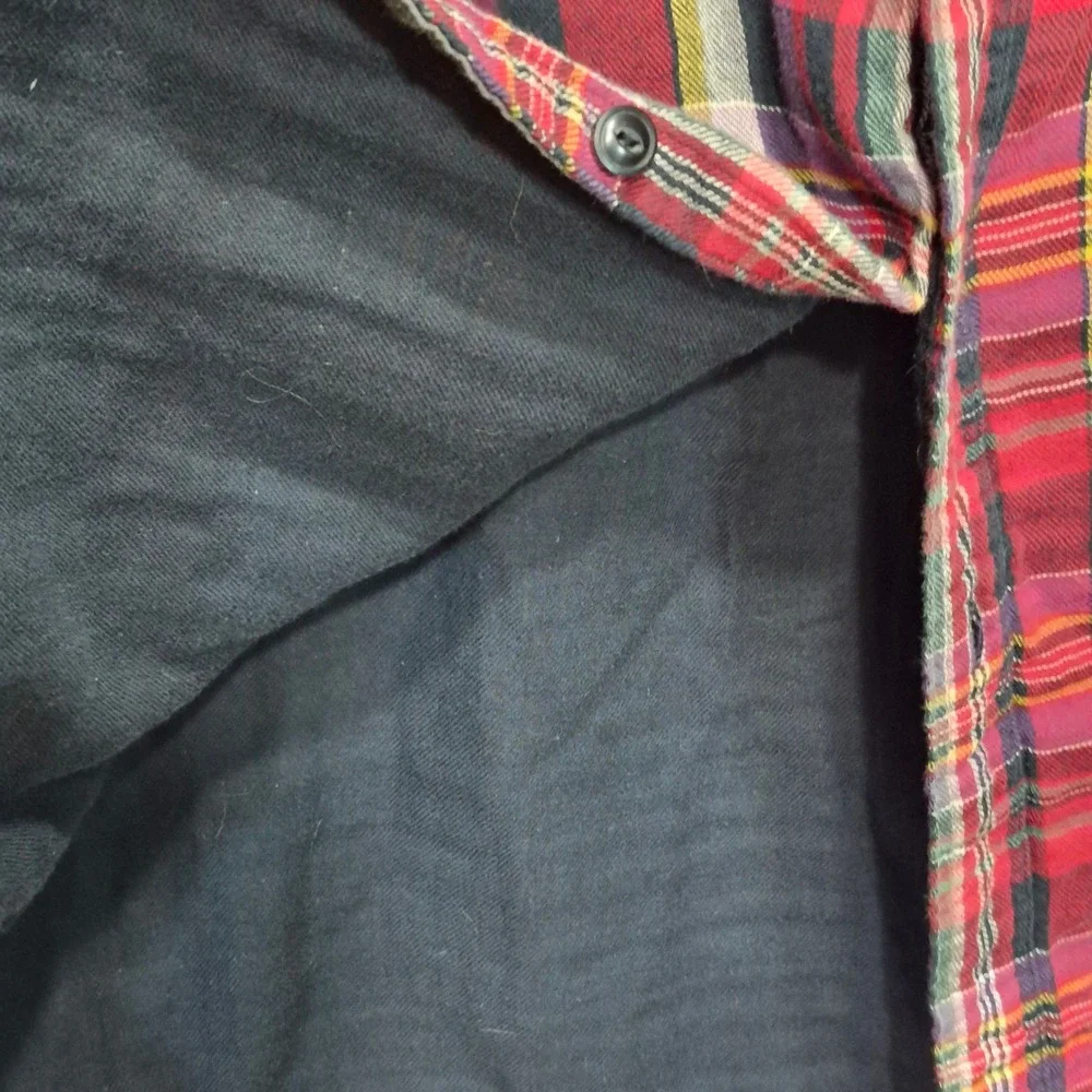 Vtg 90s Polo By Ralph Lauren Lined Flannel Shirt L Plaid 100% Cotton Preppy
